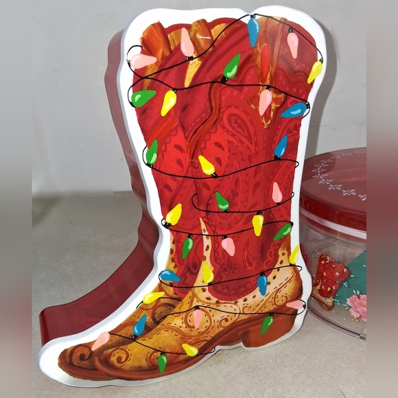 Pioneer Woman Kitchen Container Set Boot Charlie Dog In Truck Christmas - Picture 2 of 6